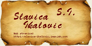 Slavica Ikalović vizit kartica